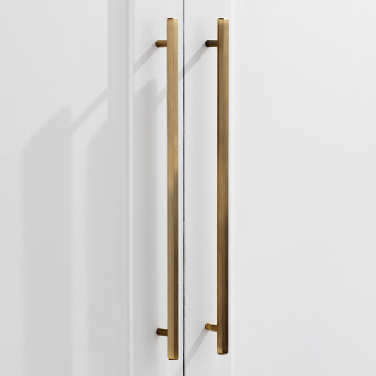 Brass Hexagonal Cabinet Handles in Antique