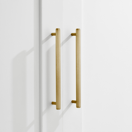Brass Hexagonal Cabinet Handles in Gold