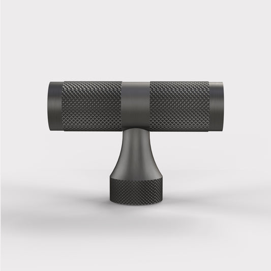 Brass Knurled T Bars in Gunmetal