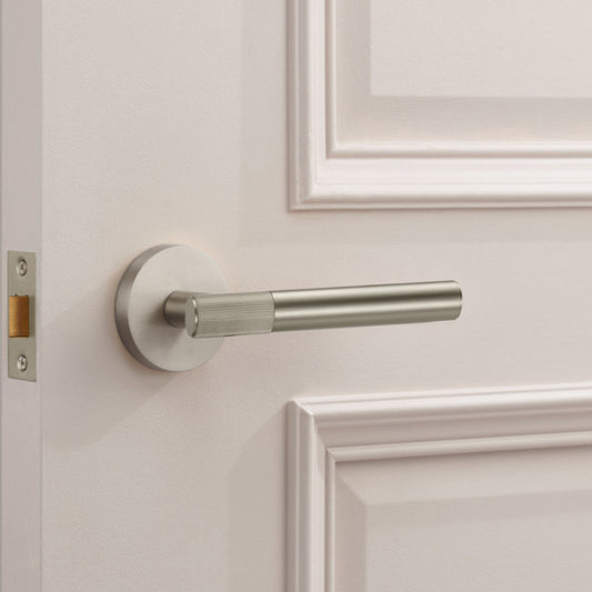 Silver Linear Lever Handle with Tip in Silver
