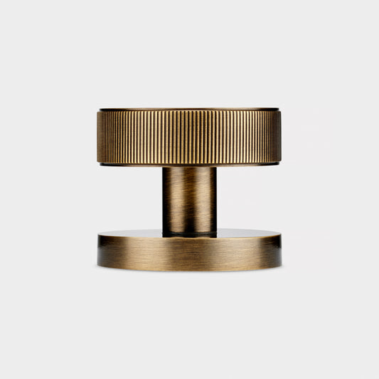 Custom Colour Brass Mortice Door Knobs Linear in Antique