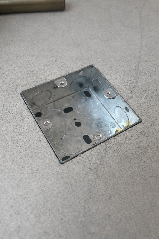 Single 35mm Galvanised Steel Mounting Box
