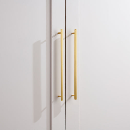 Brass Slim Hexagonal Cabinet Handles in Gold