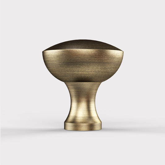 Brass Dome Door Knobs in Antique