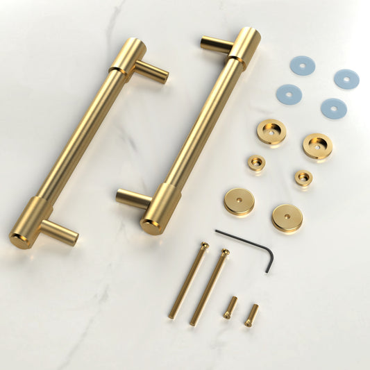 Solid Brass Gold Double Sided Pull Handles