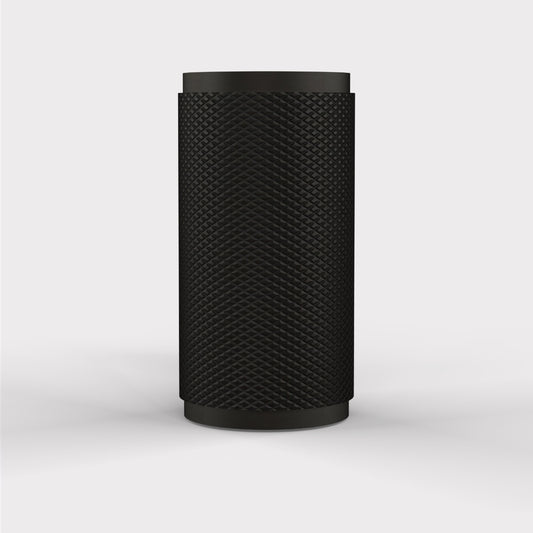 Brass Knurled Cylinder Pulls in Black