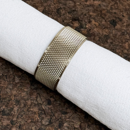 Brass Napkin Rings in Silver