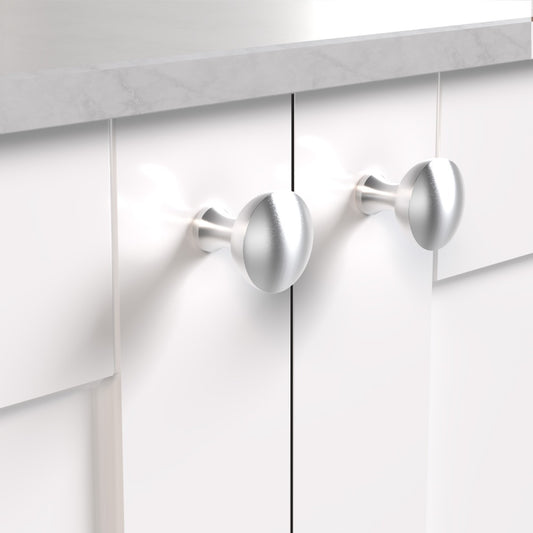 Brass Dome Door Knobs in Chrome