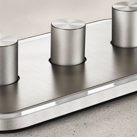 4G Dimmer Light Switch (150W) in Silver & White Gloss