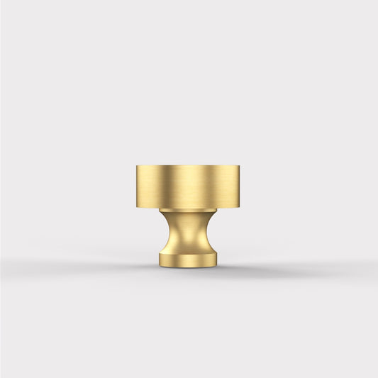 Brass Round Door Knobs in Gold - Small