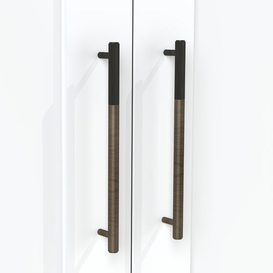 Brass Linear Cabinet Handle in Antique and Black