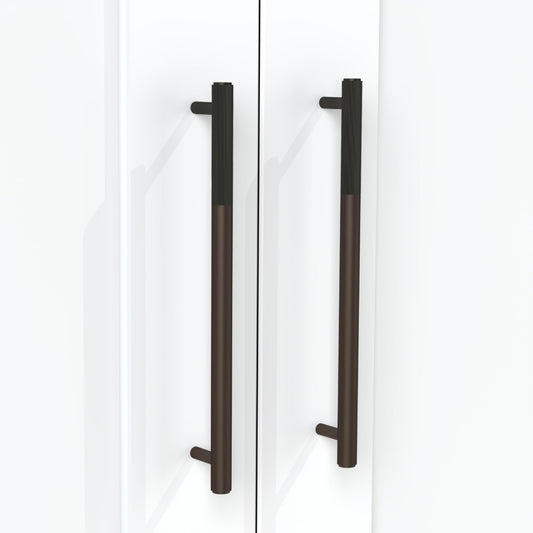 Brass Linear Cabinet Handle in Bronze and Black