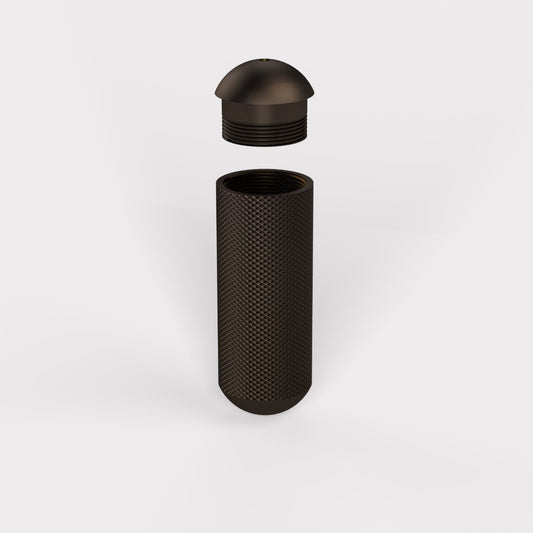 Brass Knurled Cylinder Pull Cord Light Switch in Bronze