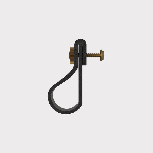 Leather Cabinet Pulls with Studs in Black - Small