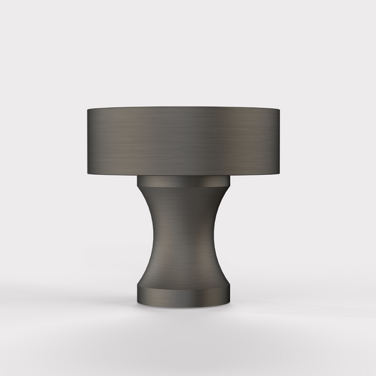 Round Door Knobs in Gunmetal