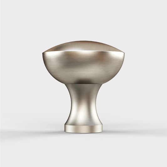 Brass Dome Door Knobs in Silver