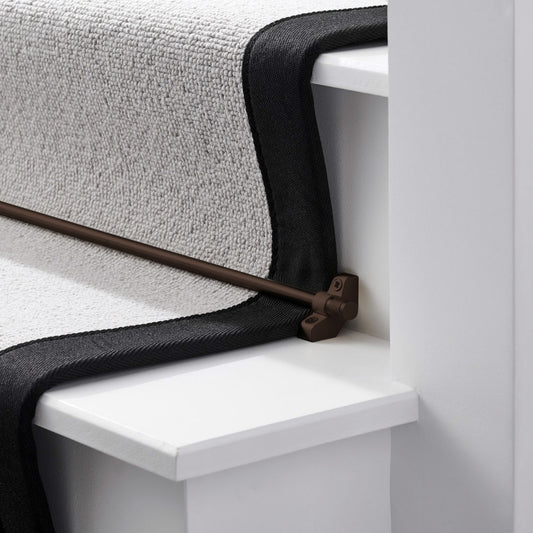 Made to Measure Brass Stair Carpet Runner Rods in Bronze