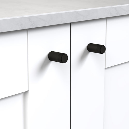 Brass Linear Cylinder Pulls in Black