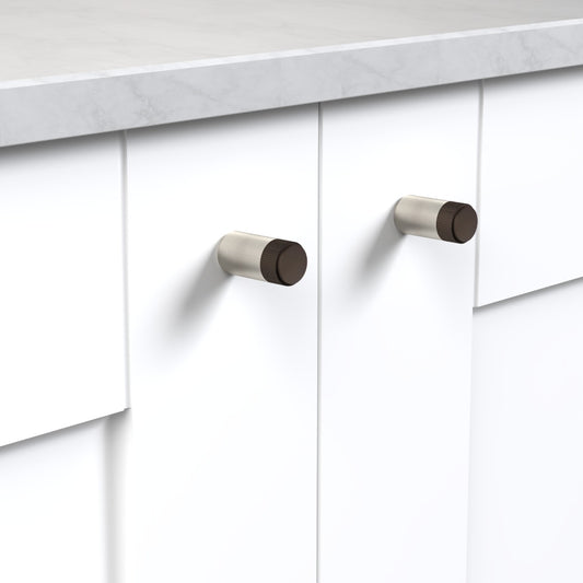 Brass Linear Cylinder Pulls in Silver and Bronze