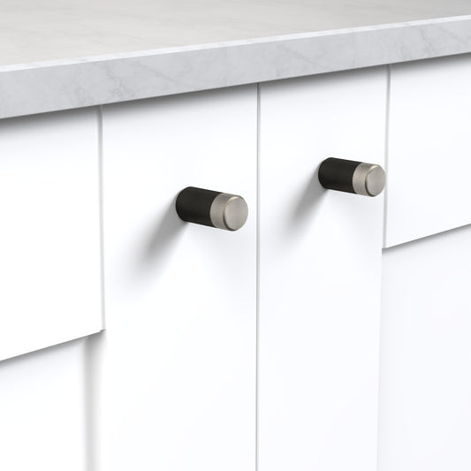 Brass Linear Cylinder Pulls in Black and Silver