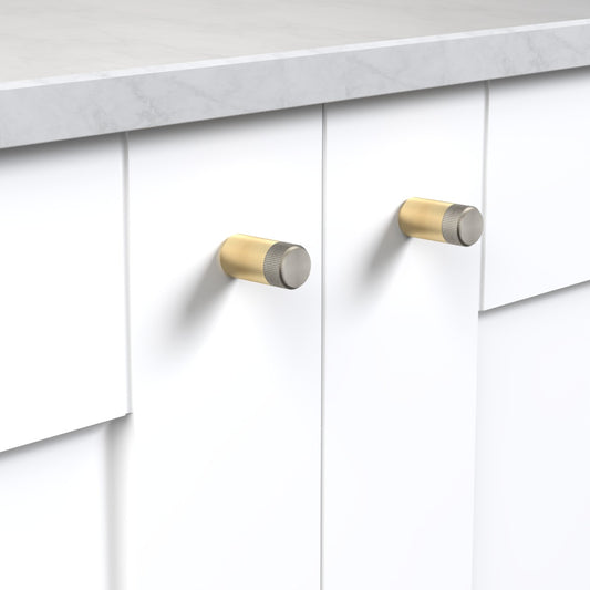 Brass Linear Cylinder Pulls in Gold and Silver