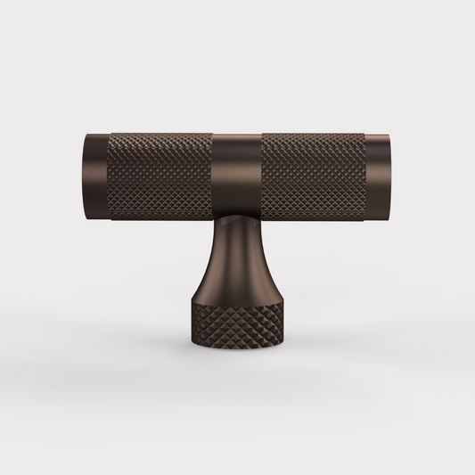Brass Knurled T Bars in Bronze