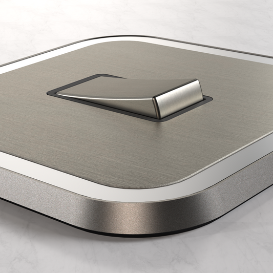 3G Rocker Light Switch (20A) in Silver & White Gloss