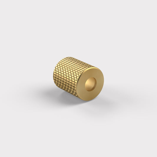 Brass Knurled Blind Pull in Gold