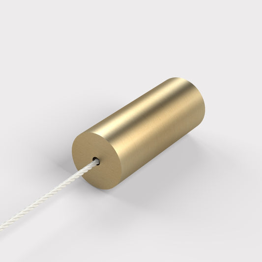 Brass Cylinder Pull Cord Light Switch in Gold