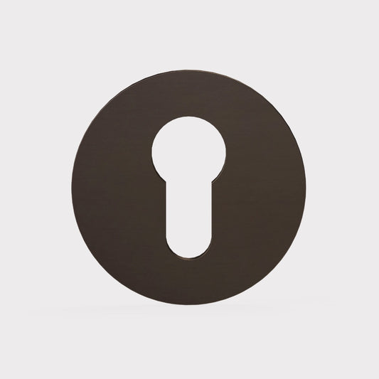 Brass Keyhole Cover: Key Escutcheon Plate Set in Bronze