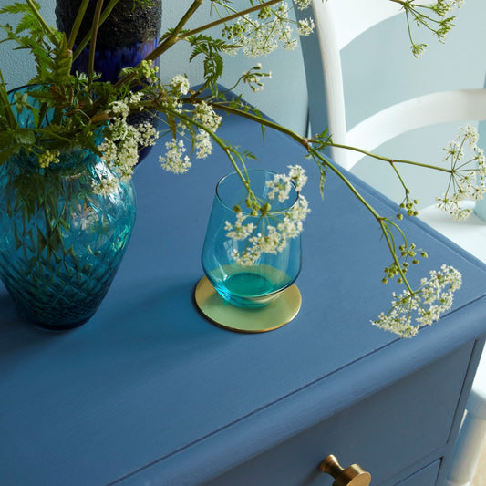 Brass Round Drinks Coaster in Antique