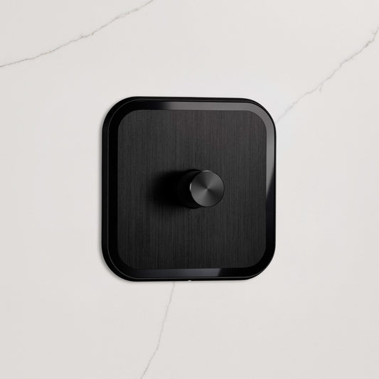 1G Dimmer Light Switch (150W) in Black & Black Gloss