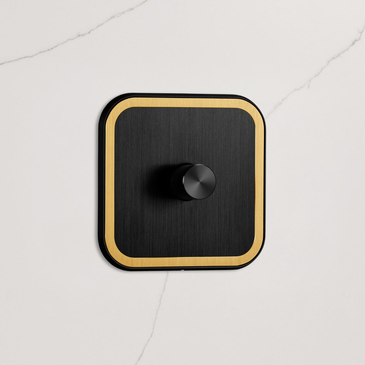 1G Dimmer Light Switch (150W) in Black & Gold