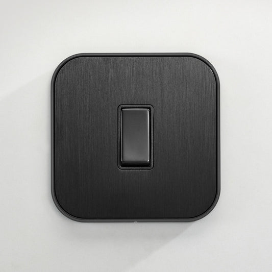 1G Rocker Light Switch (20A) in Black