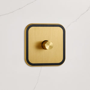 1G Dimmer Light Switch (150W) in Gold & Black