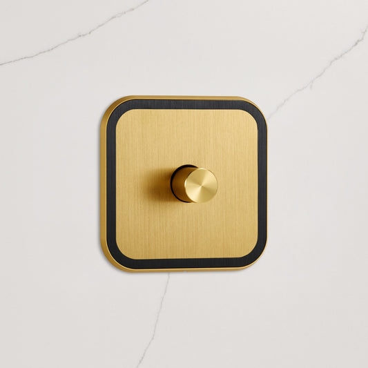1G Dimmer Light Switch (150W) in Gold & Black