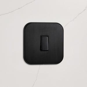 1G Rocker Light Switch (20A) in Black