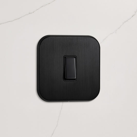 1G Rocker Light Switch (20A) in Black