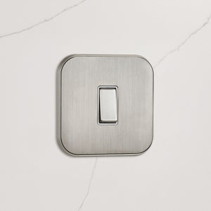 1G Rocker Light Switch (20A) in Silver
