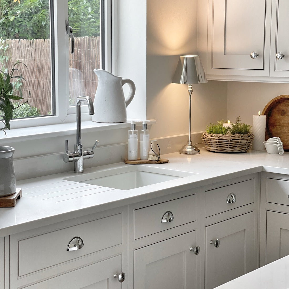 Brass Dome Door Knobs in Chrome