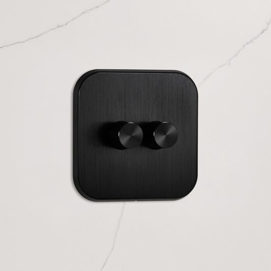 2G Dimmer Light Switch (150W) in Black