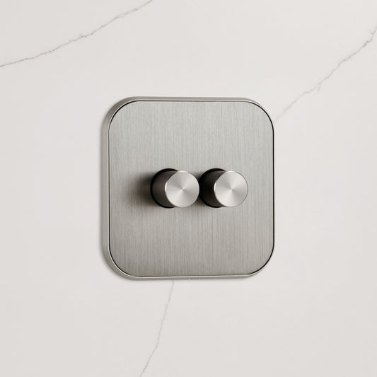2G Dimmer Light Switch (150W) in Silver
