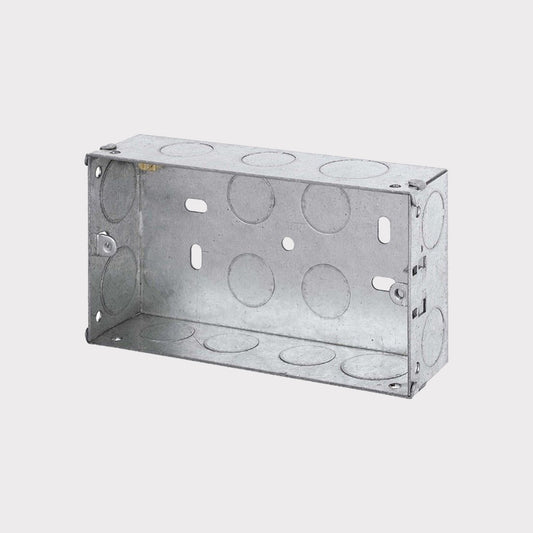 Double 35mm Galvanised Steel Mounting Box