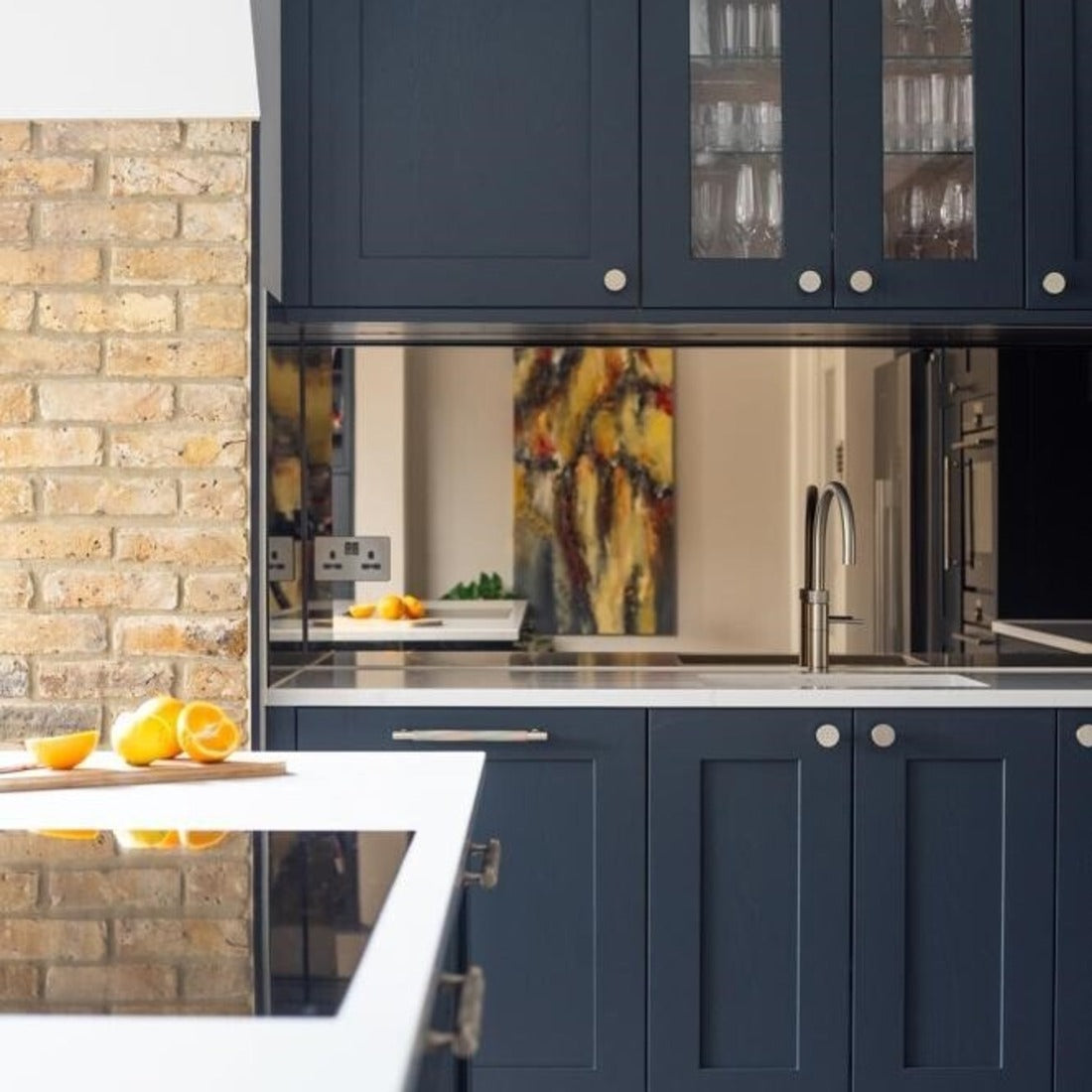 Brass Round Door Knobs in Silver