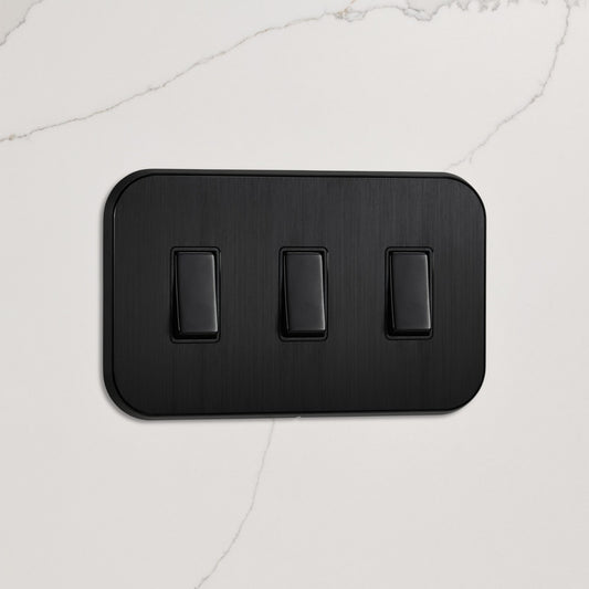 3G Rocker Light Switch (20A) in Black