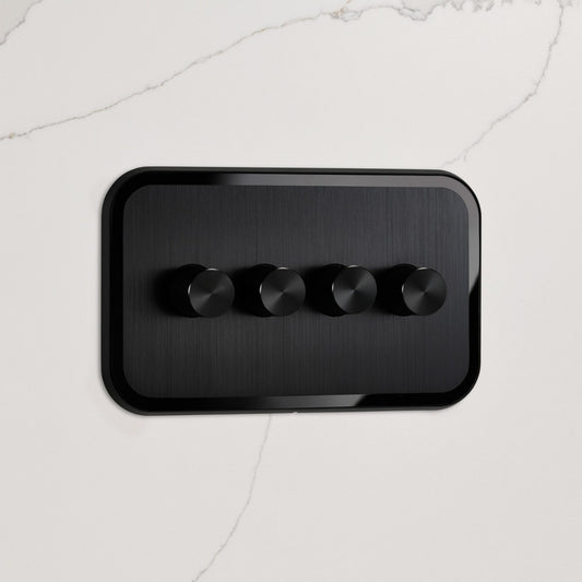 4G Dimmer Light Switch (150W) in Black & Black Gloss