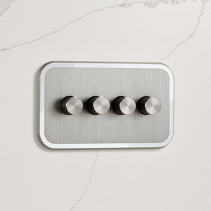 4G Dimmer Light Switch (150W) in Silver & White Gloss