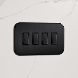 4G Rocker Light Switch (20A) in Black