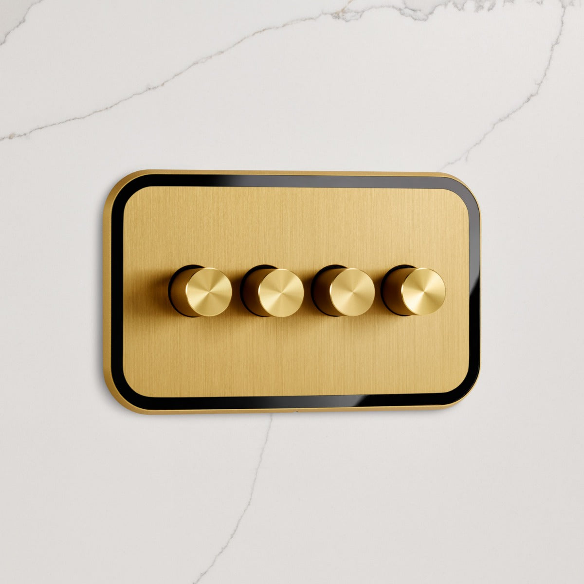4G Dimmer Light Switch (150W) in Gold & Black Gloss