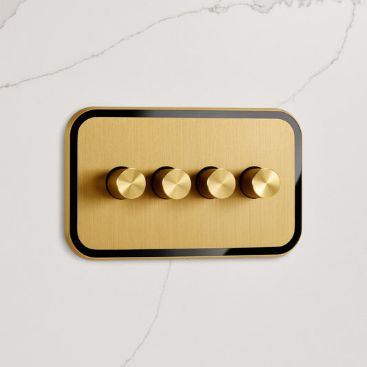 4G Dimmer Light Switch (150W) in Gold & Black Gloss